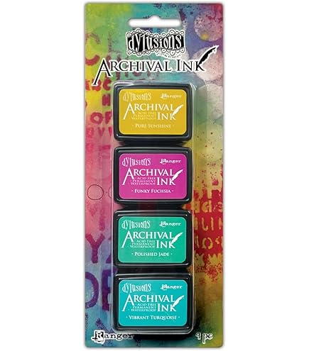 Ranger Archival Mini Ink Pads - Packs of 4 - Wendy Vecchi Card Making Scrapbook
