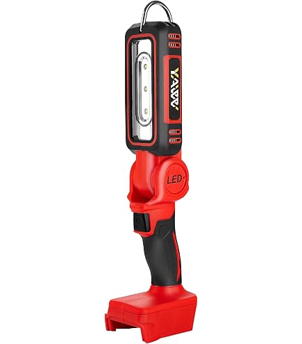 DTEZTECH 18W LED Work Light For Milwaukee M18 Battery - 1250LM Pivoting Flashlight With USB Port