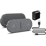 Dual Wireless Charging Pad 20W, 2 in 1 Wireless Charger with Adapter for iPhones 15/14/13/12/11 Series, Airpod3/Pro,Samsung G