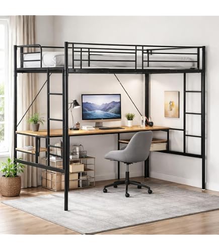 Amazon｜CAGUUIA ロフトベッド シングル 3WAY 収納付き 北欧風