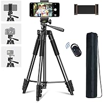 高品質 三脚 170cm 4段階伸縮可能 スマホ・ビデオカメラ・一眼レフ対応 三脚 ビデオカメラ三脚 自撮り棒 スマホ三脚 スマホ用 カメラ用