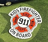 KIDS IN CAR ステッカー FIREFIGHTER サイズM＿SC-BIM2-LFS
