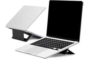 MOFT【公式直営店】ノートパソコンスタンド ノートPCスタンド 【中空デザイン】 持ち運び簡単 折りたたみ式 超薄型 安定性 15°&25°二段階調整可能 16インチまで対応 コンパクト PC/MacBook/ラップトップ/iPadタブレットに対応 パソコンスタンド 「貼り付け」 AirFlow (ジェットブラック)