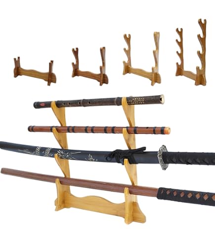 Amazon.co.jp: 剣ラック、剣スタンド、無垢材剣ラック、刀用ウッド