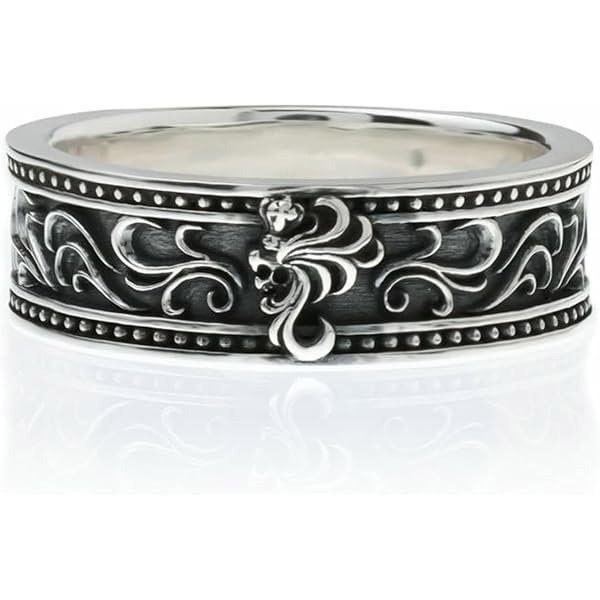 Amazon.co.jp: M's Collection 925 Silver Arabesque Men's Ring, No