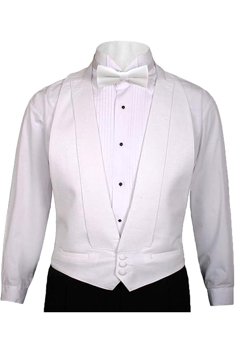 Satin Backless Tuxedo Vest \u0026 Bow Tie 