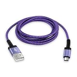 Viviber マイクロ usb ケーブル usb type A-マイクロb ケーブル Micro充電コード【1.8M/保証付き】スマホ データケーブル 急速充電 type-b ps4 コントローラー usbコード Android スマホ充電ケーブル タイプbケーブル 高速データ転送 ナイロン編み Micro B端子機器対応 パープル