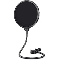 Aokeo ポップガード ポップブロッカー マイクフィルター Wフィルター ノイズ防止 Pop Filter Double screen mesh 正規品