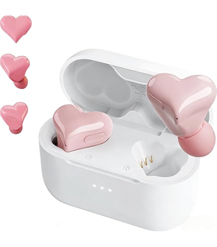 Amazon.co.jp: 【2026新登場】 ハート型 ワイヤレスイヤホン