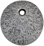 Screen Gems 16 by 2-Inch Sandstone Ribbed Round Wall Decor, Top Hole [並行輸入品]