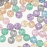 ファイニエ ビーズ 10mm 丸 ミックス 200個 クラック ラメ ハンドメイド アクセサリー パーツ BD3084