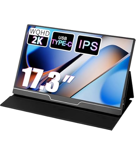 Amazon.co.jp: Acouto モバイルモニター 2K 17.3インチ 狭額縁 高輝度 