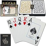Copag Poker Size Jumbo Index 1546 Playing Cards (Black Gold Setup) [並行輸入品]