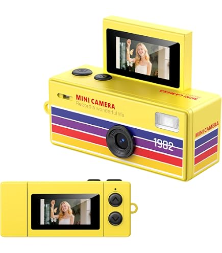 Amazon | デジカメ トイカメラミニカメラ 230°回転ディスプレイ 自撮り