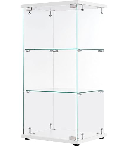 Amazon.co.jp: 塩川光明堂 ガラスケース ブラウン 36×26.5×64.5cm