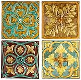 IMAX 12764-4 Casa Medallion Tiles, Set of 4