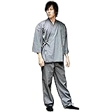 [KIMONOMACHI] 作務衣 メンズ 男性用 通年 黒・茶・青・赤・緑・鈍色・灰紫色 S/M/L/LL サイズ 大きいサイズ さむえ SAMUE 父の日 敬老の日 ギフト プレゼント
