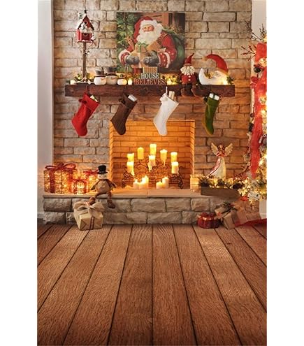 Amazon | Qinunipoto クリスマス 写真背景布 冬 ゴールドエルク