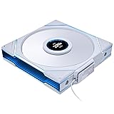 LIANLI 140mm ARGBケースファン UNI FAN TL LCD Wireless 140 WT Single Pack 2.4GHzワイヤレス 1.6インチ液晶ディスプレイ搭載 FDB LCP製ファンブレード UF-TL140-LCD-WLS-1W 日本正規代理店品