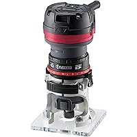 京セラ(Kyocera) 旧リョービ プロ用 トリマー ATRE60V 628650A ブラック 【負荷を掛けても回転数が落ちない】 フィードバック回路 取付ビット軸径6mm ネジ式切込深さ微調節機構 ソフトスタート機能 アルミダイカスト製ベース