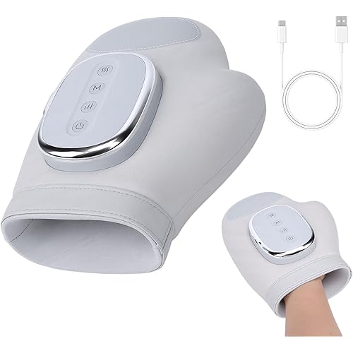 Hand Massager with Heat and Compression, Cordless Electric Massage Machine with Heat, Arthritis and Hand Muscle Relaxation, H