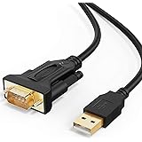 RS232c USBケーブル, CableCreation USB to RS232 アダプタ 【FTDIチップセット内蔵】 USB 2.0（オス）- RS232 （オス） DB9ピン シリアル変換ケーブル Windows 10 / 8.1 / 8 