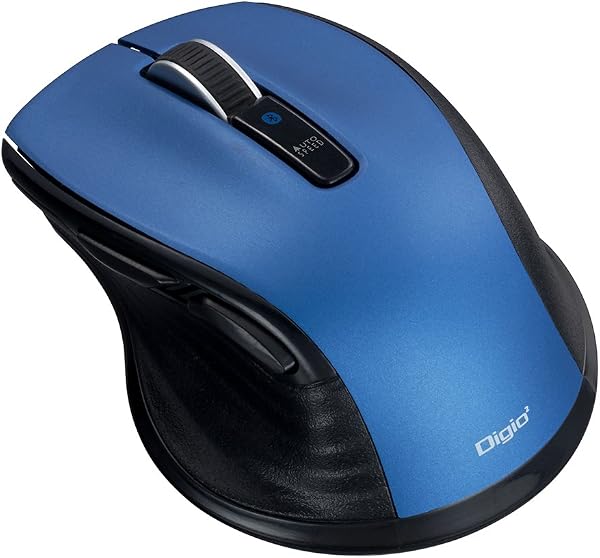 Digio2 F_line 5 Button Blue LED Mouse, Small Wireless Bluetooth Silent Blue 48400 - 1