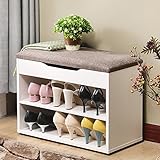 BEYONDA シューズボックス 下駄箱 靴 収納 キャビネット 収納 整理 木製 ホワイト DHTHH-XT02-60-W-H