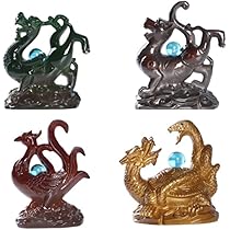 Amazon.co.jp: 四神獣 置物 【四神相応4点組】青龍 白虎 玄武