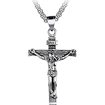 Amazon.co.jp: イエスクロスINRIネックレスレトロステンレス鋼