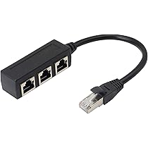 RJ45 イーサネット Amazon | CERRXIAN RJ45 1オス〜3メスポート、LANイーサネット