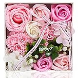 ハロウィン ソープフラワー 創意方形ギフトボックス 誕生日 母の日 記念日 先生の日 バレンタインデー 昇進 転居など最適としてのプレゼント (ピンク-1）