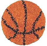 ラグマーケットシャギーRaggyキッズエリアラウンドラグ、バスケットボール