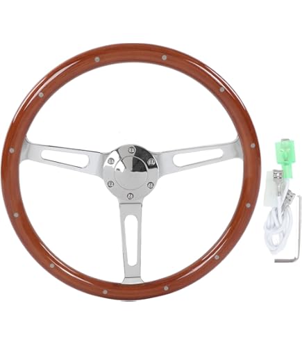 Amazon | Kyostar 新しいクラシックタイプウッドステアリング リアル