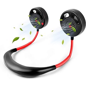 【2020年進化版 羽根なし】 携帯扇風機 首掛け扇風機 羽なし ハンズフリー扇風機 ハンディ ファン 小型扇風機 超大容量2000Mah 360度自由調整 3段階風量調節 首かけ扇風機 熱中症対策 USBファン アウトドア用 スポーツ観戦/花火大会/トレーニング/運転/ショッピングなど適用 PSE認証 日本語取扱説明書付き 手持ち扇風機