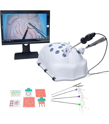 Amazon.co.jp: 腹腔鏡トレーナーシミュレーターボックスキット、腹腔鏡