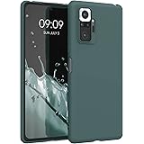 kwmobile スマホケース 対応: Xiaomi Redmi Note 10 Pro ケース - 耐衝撃 滑り止め ソフト TPU シリコン - スモーキーブルーグリーン