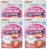【まとめ買い】ピジョン 親子で乳歯ケア タブレットU いちご味 60粒入×4個