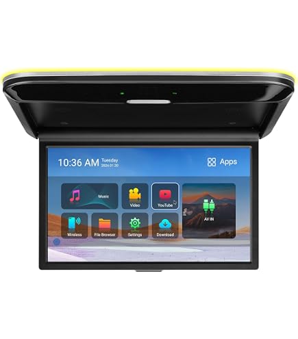 Amazon | RIDE フリップダウンモニター フルHD ＋ 取付キット 化粧