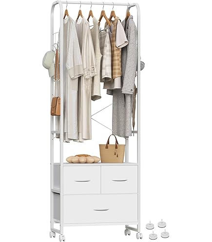 Amazon｜[山善] 回転 ハンガーラック 幅102×奥行102×高さ206cm 耐荷重