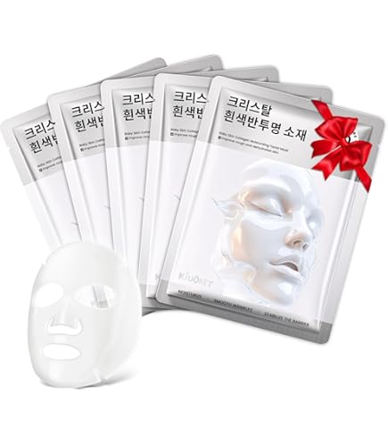 hyaluronic acid glutathione essence face mask Not every mask actually does something noticeable. The EAORON Hyaluronic  Glutathione Essence Face Mask does., Your skin looks more light-catching  after, less flat, and that worn-out look from earlier main image 0