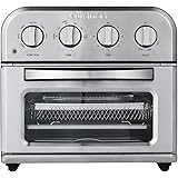 クイジナート ノンフライ オーブントースター 4枚焼き ノンフライ調理 リバーシブルラック 4ダイヤル レシピブック付き シルバー TOA-29SJ