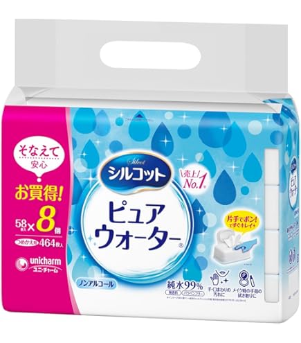 Amazon.co.jp: ユニ・チャーム シルコットノンアルコール除菌ウェット