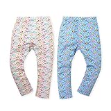 ベビー服 女の子 レギンス パンツ ボトム ストレッチ ミニ裏毛 小花柄 女児 ベビー (1.ピンク/95cm)