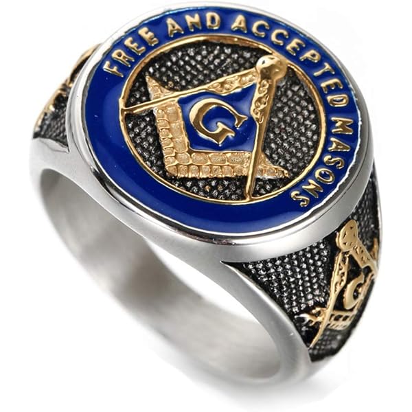 K18 フリーメイソンリング フリーメイソン リング 18Kゴールドメッキ 約18.5号 11.2g