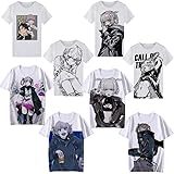 [HOLRRGHD] よふかしのうた tシャツ 半袖 丸襟 クルーネック コスプレ衣装 コスチューム トップス スポーツ 快適 柔らかい 萌えグッズ かわいい ハロウィン クリスマス プレゼント 男女兼用 (4番,S) [並行輸入品]