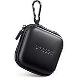 UGREEN イヤホンケース ケーブルカバー ミニボックス 内側ネットポケット付き 充電アダプタ USBメモリ Airpods Bose SD TFカード 鍵など対応 ブラック