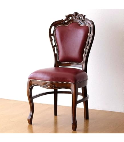 Amazon｜クロシオ フランシスカチェアー 肘無し ブラウン 完成品 猫脚