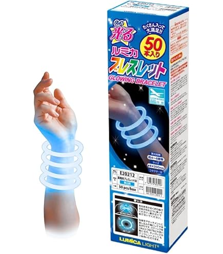 Amazon.co.jp: ルミカ 光る ブレスレット 【 ピンク 50本