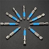 10pcs 50mm ph2 screwdriver bit set anti slip electric magnetic